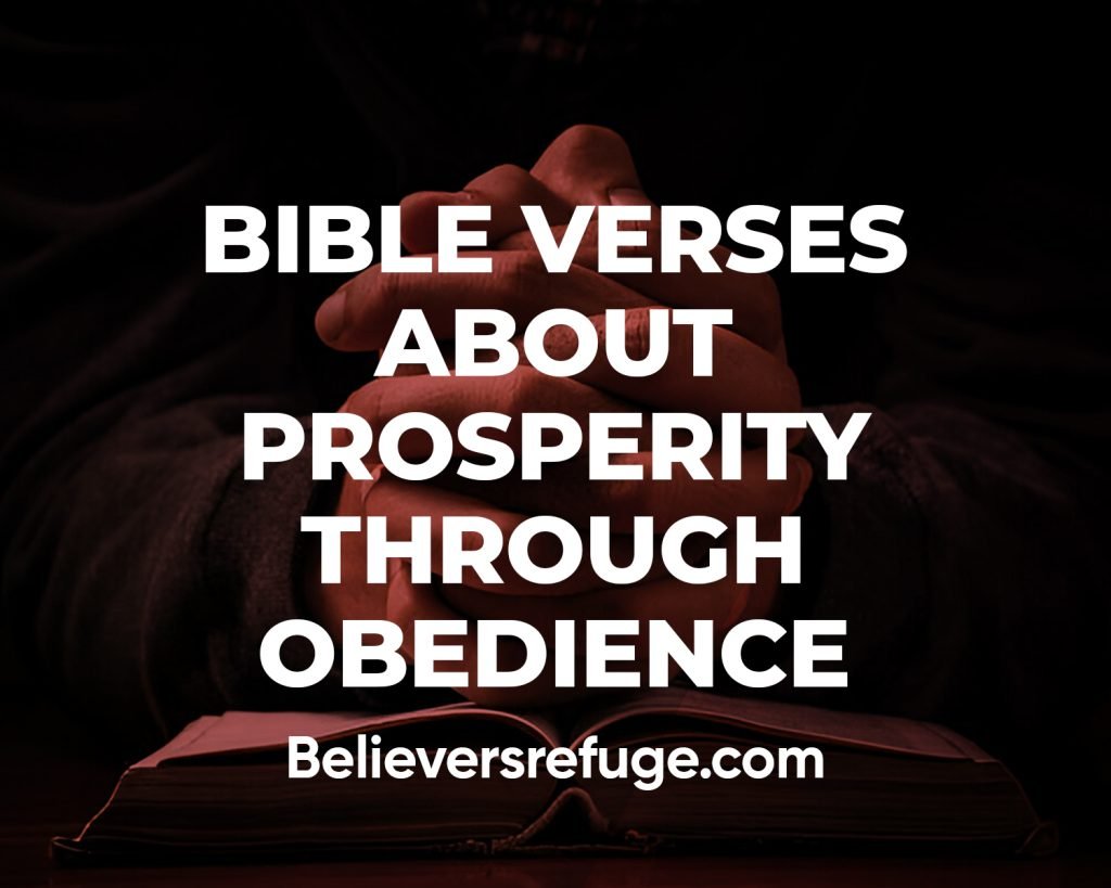 Bible Verses About Prosperity Through Obedience