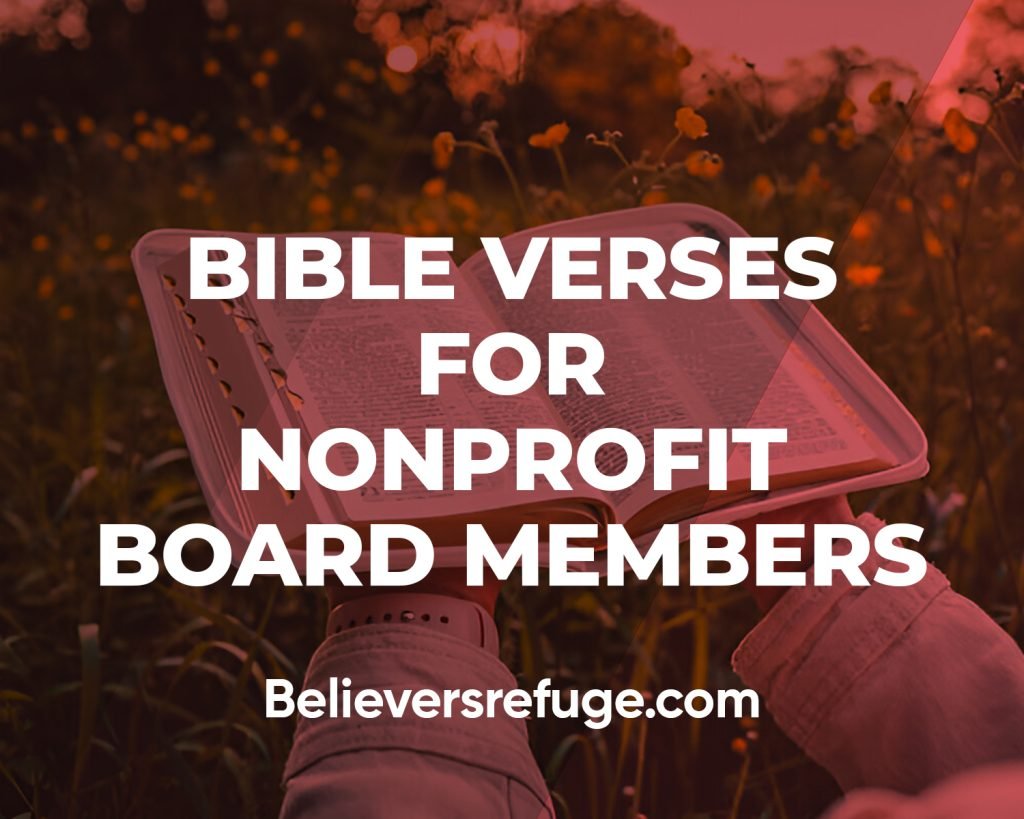 Bible Verses For Nonprofit Board Members